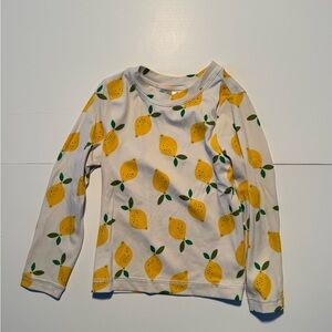 Hanna Andersson Lemon Print Rashguard - White and Yellow